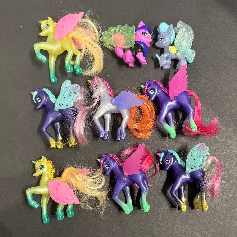Shimmercorns minis with moveable wings and more pony toys - READ DESCRIPTION